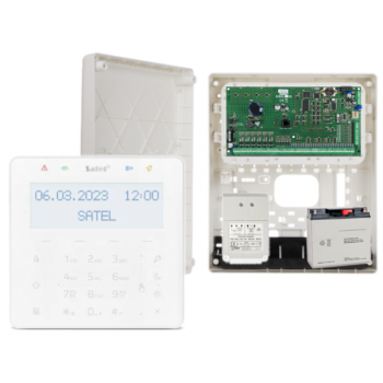 ZESTAW ALARMOWY SATEL INTEGRA 128 + INT-KSG2R-W + OPU-3P + AWT682 + 17Ah